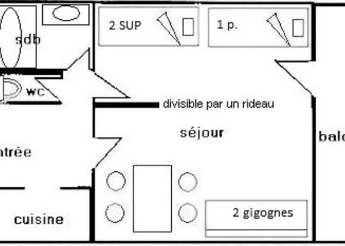Apartmán Le Makalu - Divisible 4/5 Pers - Le Makalu -002ma- Plagne Centre Mae-8534 *